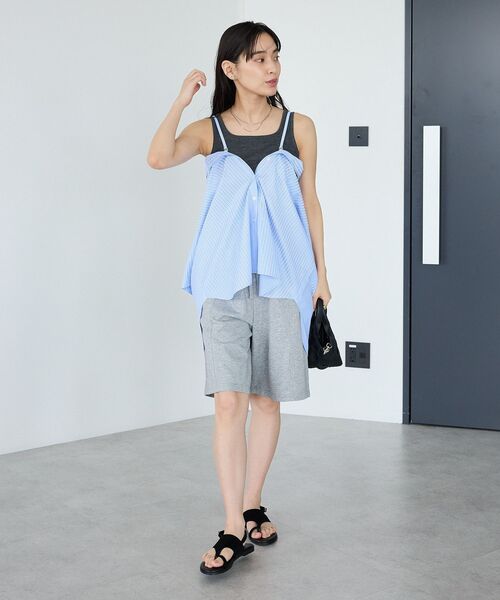 CRAFT STANDARD BOUTIQUE(クラフトスタンダードブティック)の「ロゴ刺繍入ストライプオーバーサイズシャツ(シャツ/ブラウス・レディース・ホワイト/ライトイエロー/サックスブルー・FREE)」の22枚目の写真