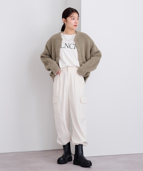 UR'S(ユアーズ)の「シャギーニットブルゾン(ブルゾン・レディース・モカ/ブラック/チャコール・S/L/M)」の15枚目の写真