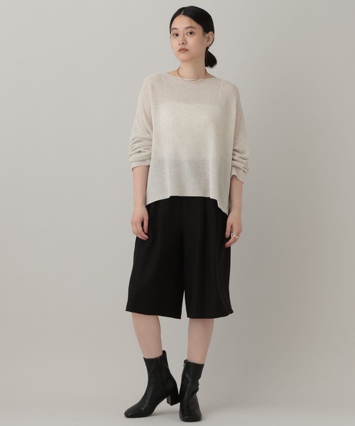 A part by(アパートバイ)の「ウールライクバミューダパンツ(その他パンツ・レディース・ブラック/ブラウン・FREE)」の5枚目の写真