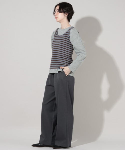 GEORGE'S(ジョージズ)の「ギャザーイージーパンツ2(その他パンツ・レディース・チャコールグレー/ベージュ/ブラウン・SMALL/MEDIUM)」の5枚目の写真