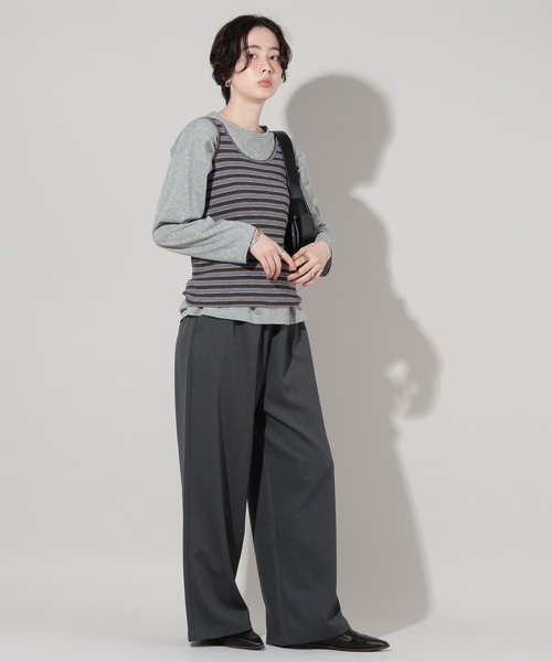 GEORGE'S(ジョージズ)の「ギャザーイージーパンツ2(その他パンツ・レディース・チャコールグレー/ベージュ/ブラウン・SMALL/MEDIUM)」の6枚目の写真