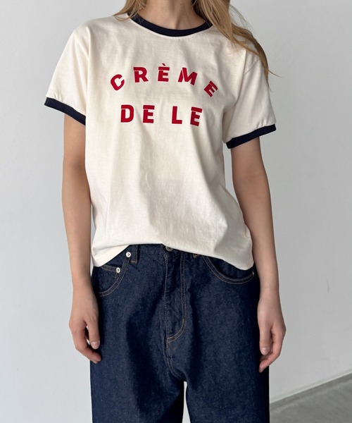 CANAL JEAN(キャナルジーン)の「El mar CREME DELE リンガーTシャツ(Tシャツ/カットソー・レディース・クリーム/ホワイト/グレー・ONE SIZE)」の3枚目の写真