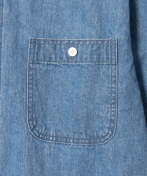 UNITED ARROWS（ユナイテッドアローズ）の「デニム オーバーシャツ「 SLOW &　」（シャツ/ブラウス・メンズ・ライトブルー・M/L/XL/S）」の15枚目の写真