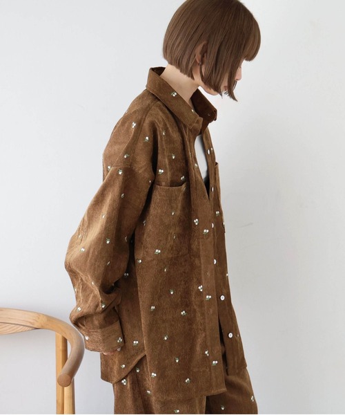 tiptop(ティップトップ)の「コーデュロイ花刺繍シャツジャケット(シャツ/ブラウス・レディース・ブラウン/アイボリー・FREE)」の20枚目の写真