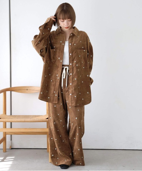 tiptop(ティップトップ)の「コーデュロイ花刺繍シャツジャケット(シャツ/ブラウス・レディース・ブラウン/アイボリー・FREE)」の22枚目の写真