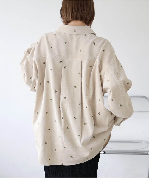 tiptop(ティップトップ)の「コーデュロイ花刺繍シャツジャケット(シャツ/ブラウス・レディース・ブラウン/アイボリー・FREE)」の10枚目の写真