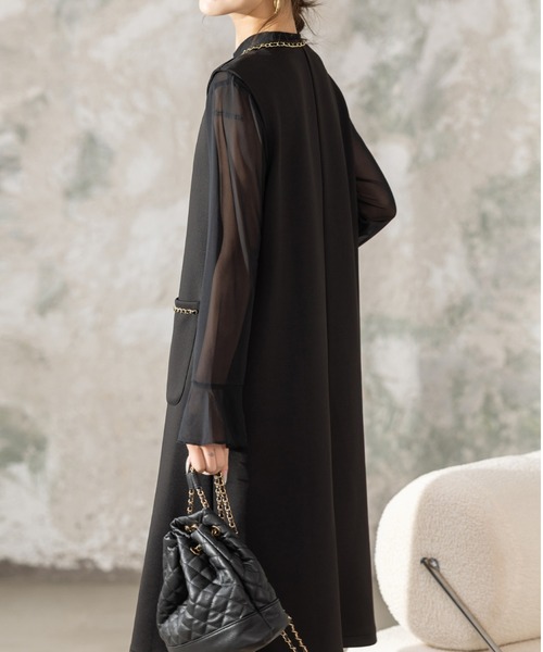 LUCPY(ラクピー)の「シアートップスレイヤードワンピース(ワンピース・レディース・ブラック・LARGE/X-LARGE/MEDIUM/SMALL)」の3枚目の写真