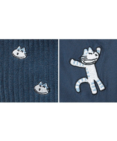 KOBE LETTUCE（コウベレタス）の「[ 11ぴきのねこコラボ ] 刺繍トートバッグ（トートバッグ・レディース・アイボリー/ネイビー/グレー・F）」の12枚目の写真