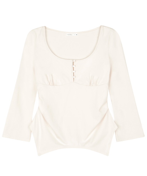REISE MIYA（レイズミヤ）の「アリンシルキー スリムトップ [アイボリー]（Tシャツ/カットソー・レディース・その他・SMALL/MEDIUM）」の4枚目の写真
