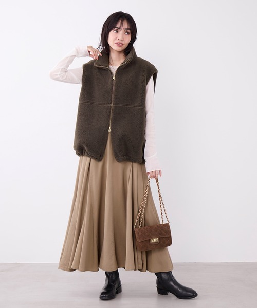 AULENTTI（オウレンティ）の「【AULENTTI】キルティングスエードミニバッグ-Suede Shoulder Bag（ショルダーバッグ・レディース・ブラウン・FREE）」の14枚目の写真
