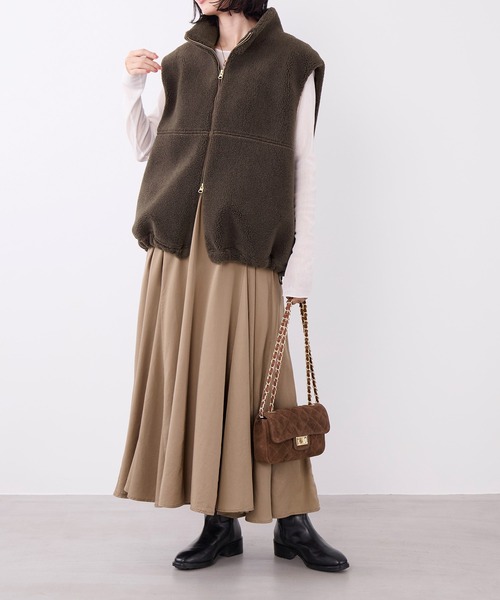 AULENTTI（オウレンティ）の「【AULENTTI】キルティングスエードミニバッグ-Suede Shoulder Bag（ショルダーバッグ・レディース・ブラウン・FREE）」の15枚目の写真