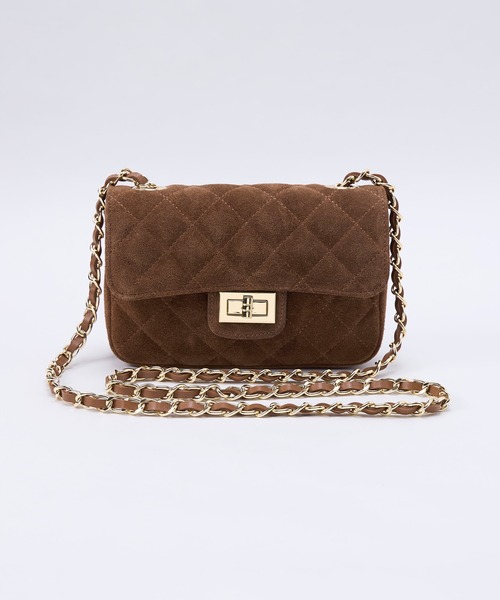 AULENTTI（オウレンティ）の「【AULENTTI】キルティングスエードミニバッグ-Suede Shoulder Bag（ショルダーバッグ・レディース・ブラウン・FREE）」の16枚目の写真