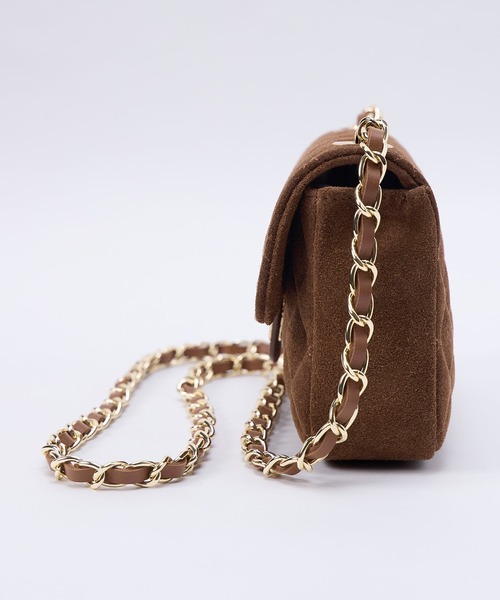 AULENTTI（オウレンティ）の「【AULENTTI】キルティングスエードミニバッグ-Suede Shoulder Bag（ショルダーバッグ・レディース・ブラウン・FREE）」の17枚目の写真