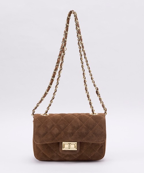 AULENTTI（オウレンティ）の「【AULENTTI】キルティングスエードミニバッグ-Suede Shoulder Bag（ショルダーバッグ・レディース・ブラウン・FREE）」の19枚目の写真