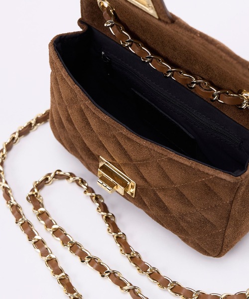 AULENTTI（オウレンティ）の「【AULENTTI】キルティングスエードミニバッグ-Suede Shoulder Bag（ショルダーバッグ・レディース・ブラウン・FREE）」の22枚目の写真