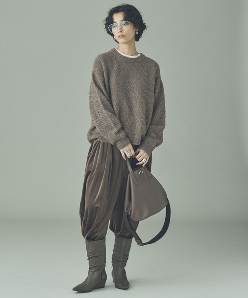 Curensology(カレンソロジー)の「Curensology(カレンソロジー)/レザーヘルメットバッグ(トートバッグ・レディース・ブラック/ダークブラウン・FREE)」の10枚目の写真