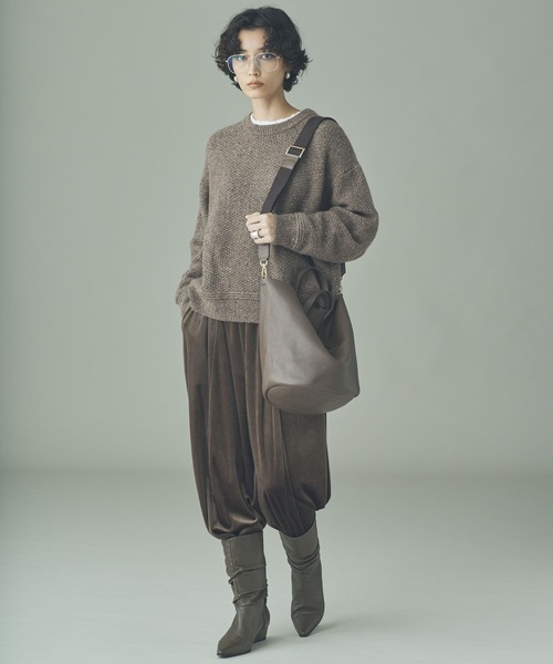 Curensology(カレンソロジー)の「Curensology(カレンソロジー)/レザーヘルメットバッグ(トートバッグ・レディース・ブラック/ダークブラウン・FREE)」の12枚目の写真