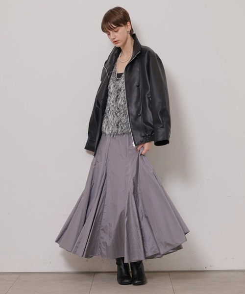 CADUNE(カデュネ)の「フェザーベスト(ニット/セーター・レディース・ホワイト/ブラックミックス/ブラウン・38)」の13枚目の写真