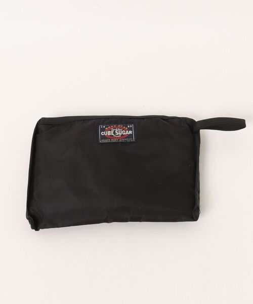 CUBE SUGAR(キューブシュガー)の「CUBE SUGAR/キューブシュガー ナイロンポケッタブル 配色マルシェBAG(エコバッグ/サブバッグ・レディース・グリーン/ブラウン/ブラック・FREE)」の5枚目の写真