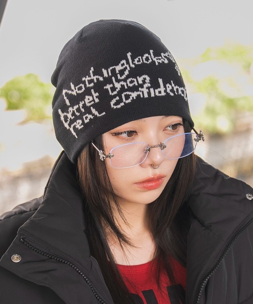 WEGO(ウィゴー)の「WEGO/ハンドライティングロゴビーニー(ニットキャップ/ビーニー・レディース・ネイビー/ブラック/オフホワイト・FREE)」の8枚目の写真