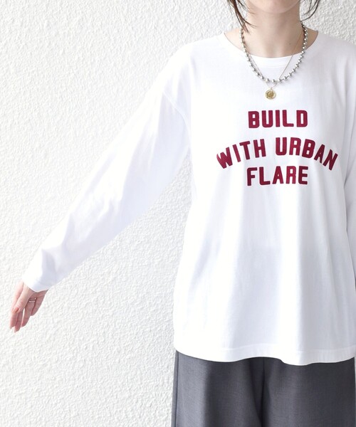 SHIPS Colors(シップス カラーズ)の「〈手洗い可能〉26AW フロッキー ロゴ TEE(ロンT)◇(Tシャツ/カットソー・レディース・レッド/オフホワイト/ダークグレー・ONE SIZE)」の11枚目の写真