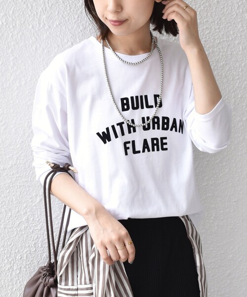 SHIPS Colors(シップス カラーズ)の「〈手洗い可能〉26AW フロッキー ロゴ TEE(ロンT)◇(Tシャツ/カットソー・レディース・レッド/オフホワイト/ダークグレー・ONE SIZE)」の13枚目の写真