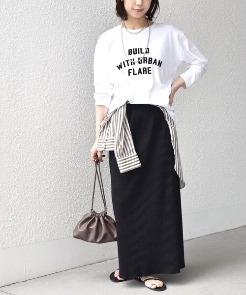 SHIPS Colors(シップス カラーズ)の「〈手洗い可能〉26AW フロッキー ロゴ TEE(ロンT)◇(Tシャツ/カットソー・レディース・レッド/オフホワイト/ダークグレー・ONE SIZE)」の16枚目の写真