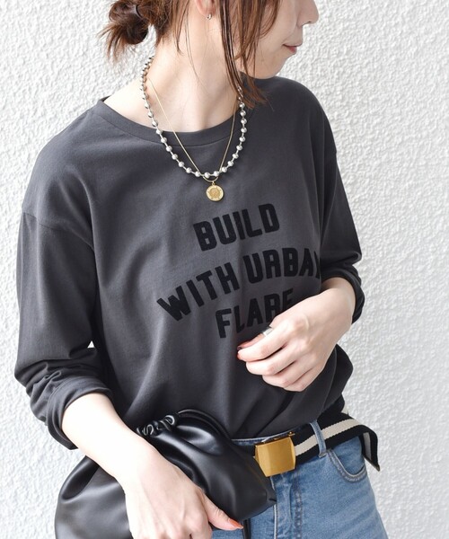 SHIPS Colors(シップス カラーズ)の「〈手洗い可能〉26AW フロッキー ロゴ TEE(ロンT)◇(Tシャツ/カットソー・レディース・レッド/オフホワイト/ダークグレー・ONE SIZE)」の18枚目の写真