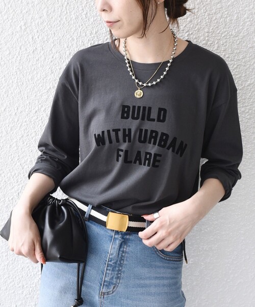 SHIPS Colors(シップス カラーズ)の「〈手洗い可能〉26AW フロッキー ロゴ TEE(ロンT)◇(Tシャツ/カットソー・レディース・レッド/オフホワイト/ダークグレー・ONE SIZE)」の19枚目の写真