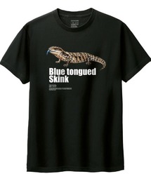 Moftique（モフティック）の「Moftique（モフティック） 半袖Tシャツ アオジタトカゲ 爬虫類 ペット アニマル プリント Tシャツ 半袖 トップス カットソー レディース 夏（Tシャツ/カットソー）」