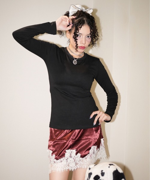IMARI（イマリ）の「【 IMARI / イマリ 】 シェイプ ロングスリーブ TEE（Tシャツ/カットソー・レディース・ブラック/ホワイト/グレー・FREE）」の3枚目の写真