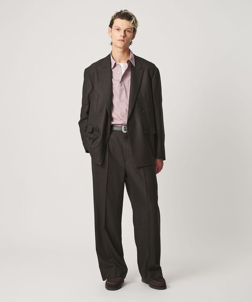 BEAUTY&YOUTH UNITED ARROWS(ビューティーアンドユースユナイテッドアローズ)の「N/SUIT サキソニー 2プリーツ ワイド スラックス(スラックス・メンズ・ブラック/ダークブラウン・M/L/S/XL)」の1枚目の写真