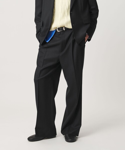 BEAUTY&YOUTH UNITED ARROWS(ビューティーアンドユースユナイテッドアローズ)の「N/SUIT サキソニー 2プリーツ ワイド スラックス(スラックス・メンズ・ブラック/ダークブラウン・M/L/S/XL)」の10枚目の写真
