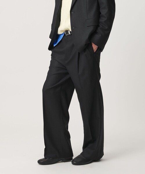 BEAUTY&YOUTH UNITED ARROWS(ビューティーアンドユースユナイテッドアローズ)の「N/SUIT サキソニー 2プリーツ ワイド スラックス(スラックス・メンズ・ブラック/ダークブラウン・M/L/S/XL)」の11枚目の写真