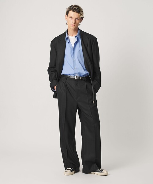 BEAUTY&YOUTH UNITED ARROWS(ビューティーアンドユースユナイテッドアローズ)の「N/SUIT サキソニー 2プリーツ ワイド スラックス(スラックス・メンズ・ブラック/ダークブラウン・M/L/S/XL)」の16枚目の写真