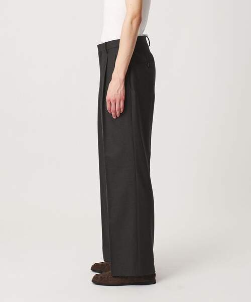 BEAUTY&YOUTH UNITED ARROWS(ビューティーアンドユースユナイテッドアローズ)の「N/SUIT サキソニー 2プリーツ ワイド スラックス(スラックス・メンズ・ブラック/ダークブラウン・M/L/S/XL)」の18枚目の写真