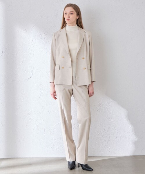 MACKINTOSH LONDON(マッキントッシュ ロンドン)の「スムースサキソニーダブルブレストジャケット(テーラードジャケット・レディース・ベージュ系その他5/ネイビー/ベージュ・38/40)」の6枚目の写真