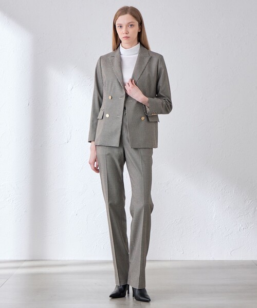 MACKINTOSH LONDON(マッキントッシュ ロンドン)の「スムースサキソニーダブルブレストジャケット(テーラードジャケット・レディース・ベージュ系その他5/ネイビー/ベージュ・38/40)」の7枚目の写真