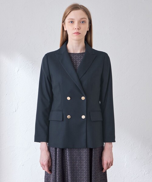 MACKINTOSH LONDON(マッキントッシュ ロンドン)の「スムースサキソニーダブルブレストジャケット(テーラードジャケット・レディース・ベージュ系その他5/ネイビー/ベージュ・38/40)」の8枚目の写真