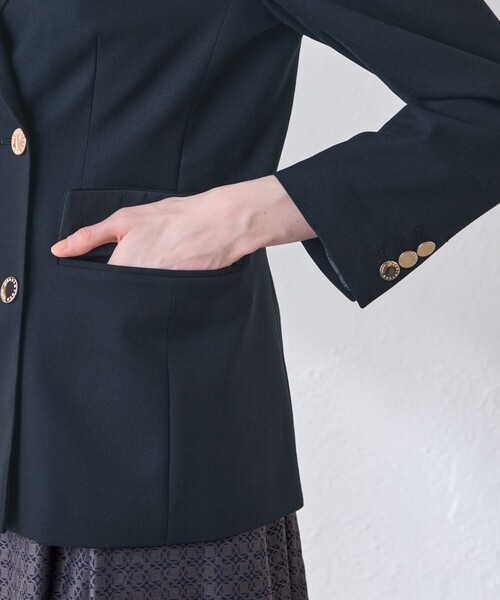 MACKINTOSH LONDON(マッキントッシュ ロンドン)の「スムースサキソニーダブルブレストジャケット(テーラードジャケット・レディース・ベージュ系その他5/ネイビー/ベージュ・38/40)」の15枚目の写真