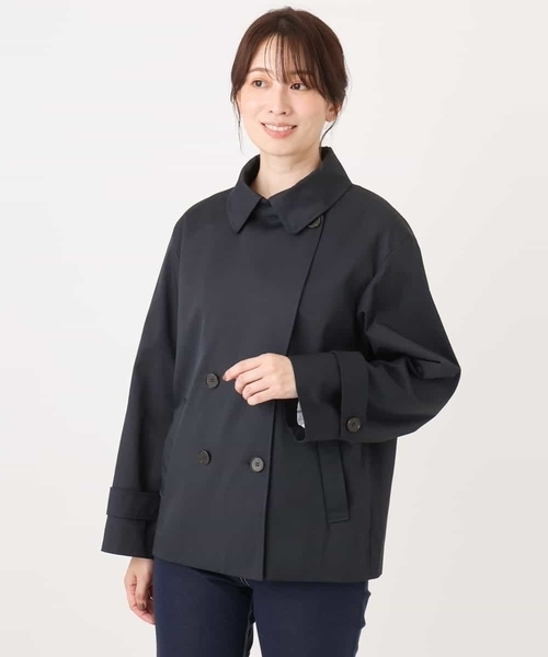 OFUON le MK(オフオンルエムケー)の「Aラインショートトレンチコート/洗える/WEB限定サイズあり(トレンチコート・レディース・ネイビー/モカ・40/38/36)」の21枚目の写真