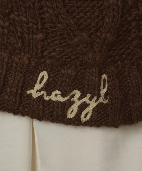 hazyl（ヘイジル）の「double button knit cardigan/ダブルボタンニットカーディガン（カーディガン/ボレロ・レディース・アイボリー/ブラウン系その他・フリー）」の21枚目の写真