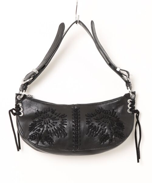 Desigual(デシグアル)の「Cord embroidery shoulder bag / コード刺繍ショルダーバッグ(ショルダーバッグ・レディース・ブラック・FREE)」の4枚目の写真