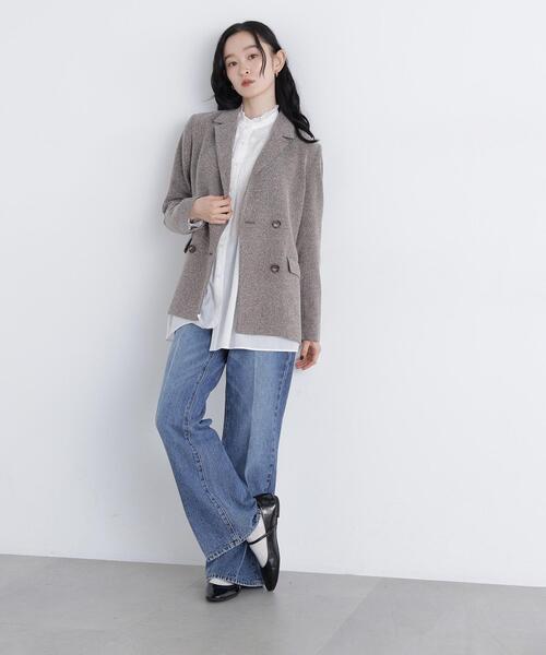 N.(N. Natural Beauty Basic)(エヌエヌナチュラルビューティーベーシック)の「刺繍切替シャーリングブラウス(シャツ/ブラウス・レディース・ブルー/オフホワイト・FREE)」の10枚目の写真