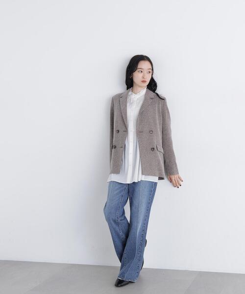 N.(N. Natural Beauty Basic)(エヌエヌナチュラルビューティーベーシック)の「刺繍切替シャーリングブラウス(シャツ/ブラウス・レディース・ブルー/オフホワイト・FREE)」の11枚目の写真