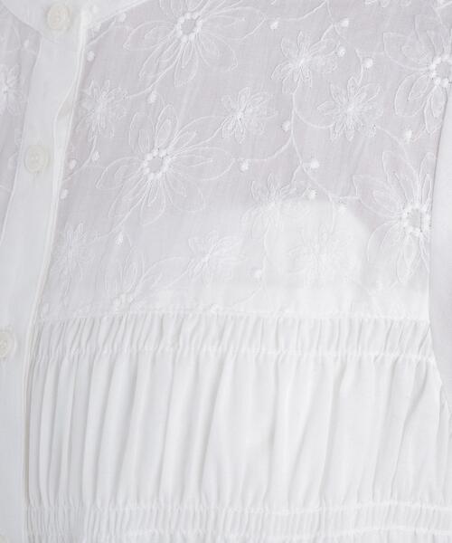 N.(N. Natural Beauty Basic)(エヌエヌナチュラルビューティーベーシック)の「刺繍切替シャーリングブラウス(シャツ/ブラウス・レディース・ブルー/オフホワイト・FREE)」の12枚目の写真