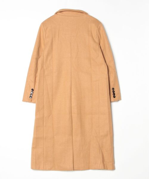 YUGA(ユーガ)の「YUGA_YGMC Korean-style Wool-look tailored long coat(テーラードジャケット・レディース・キャメル/ブラック/ライトグレー・FREE)」の4枚目の写真