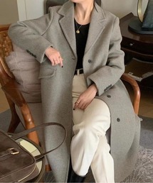 YUGA_YGMC Korean-style Wool-look tailored long coat