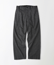 WOOL HERRINGBONE OFFICER TROUSERS_CHARCOAL
