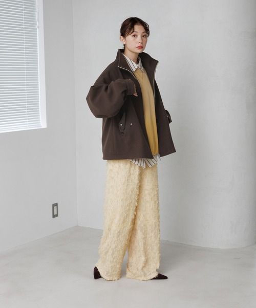 BAYFLOW(ベイフロー)の「シャギーワイドパンツ(その他パンツ・レディース・モーブ系/イエロー/ブラック・FREE)」の7枚目の写真